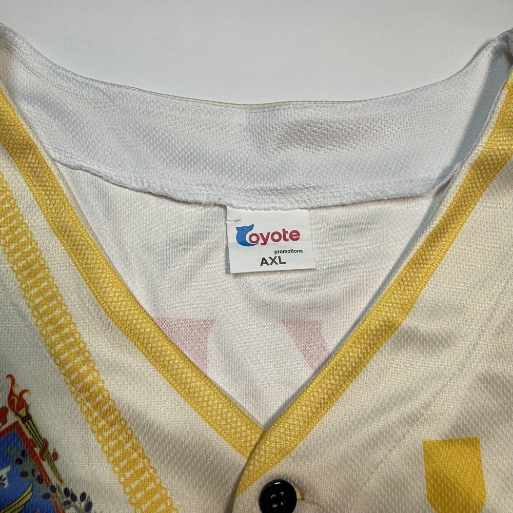 San Antonio Missions Jersey Mens XL White Baseball Rey Feo 77 Fiesta Promo - Picture 6 of 9